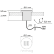 Ładowarka 12VDC, 2xUSB wpuszczana do płyty meblowej