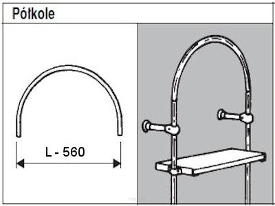 System TRIS 515.A Półkole L-560 mm