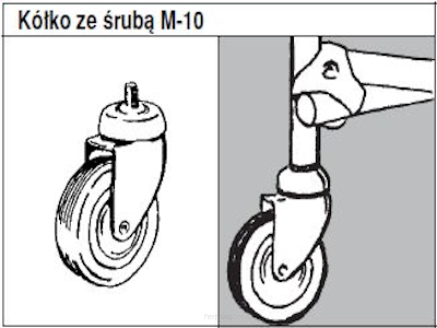 System TRIS 25 Kółko pojedyńcze ze śrubą M10 AC512B