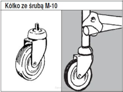 Kółko ze śrubą M10 i z hamulcem AC512C