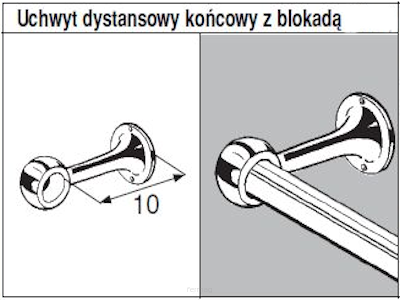 System TRIS 25 Uchwyt dystansowy końcowy AC571