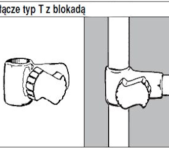 Złącze typ T z blokadą TR559B