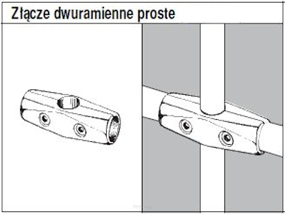 System TRIS 25 Złącze dwuramienne proste TR578