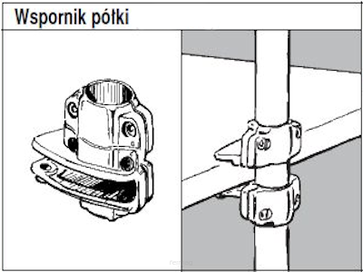 System TRIS 25 Wspornik półki jednostronny TR595