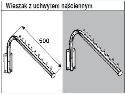 Wieszak przyścienny ST537C