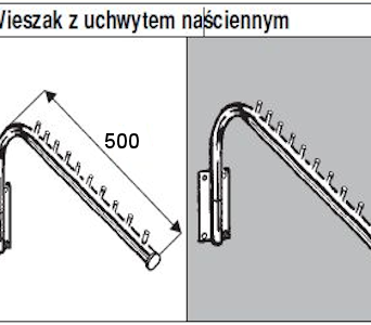 Wieszak przyścienny ST537C