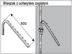 Wieszak z uchwytem zagiętym TR537A