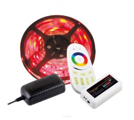 ZESTAW Taśma RGB 150 LED bez żelu, IP20 + sterownik, pilot, zasilacz