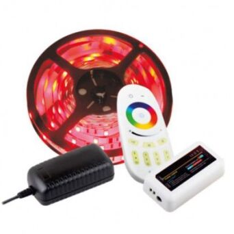 ZESTAW Taśma RGB 150 LED bez żelu, IP20 + sterownik, pilot, zasilacz