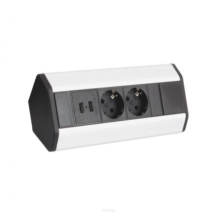 Corner Box przedłużacz narożny z USB schuko