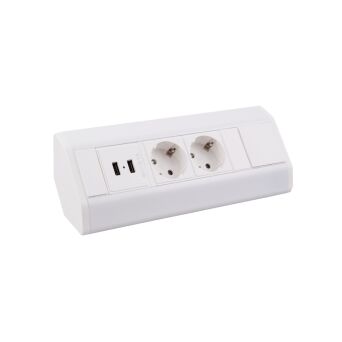 Corner Box przedłużacz narożny z USB schuko