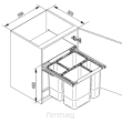 JC609 60 wysoki 2x9L/2x20L