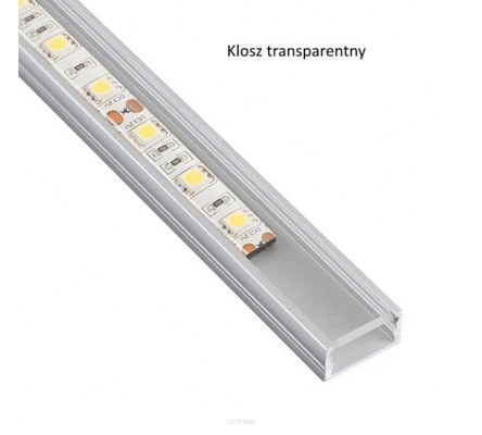 Profil LED nakładany LINE MINI 2m - Aluminium-Transparentny