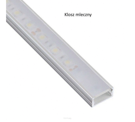 Profil LED nakładany LINE MINI 2m - Aluminium-Mleczny