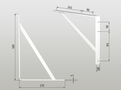 Kątownik Budowlany 400x270x5 wzmocniony