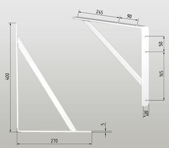 Kątownik Budowlany 400x270x5 wzmocniony