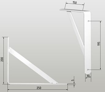 Kątownik Budowlany 250x200x5 wzmocniony