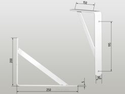 Kątownik Budowlany 250x200x5 wzmocniony